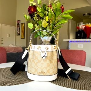 Coach Dempsey Drawstring Bucket Bag